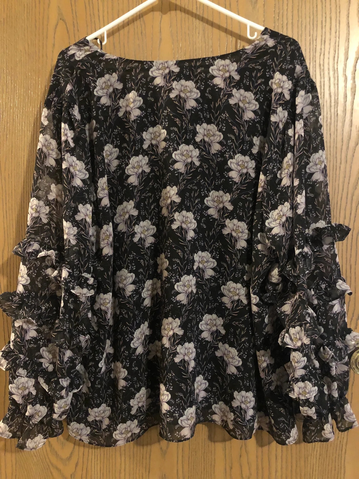 1. State Black Floral Tunic - Image 2