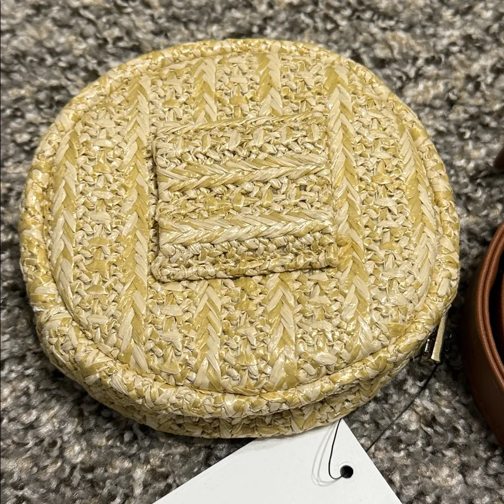 Woven Round Pouch and Brown Belt Fanny Pack - Image 5