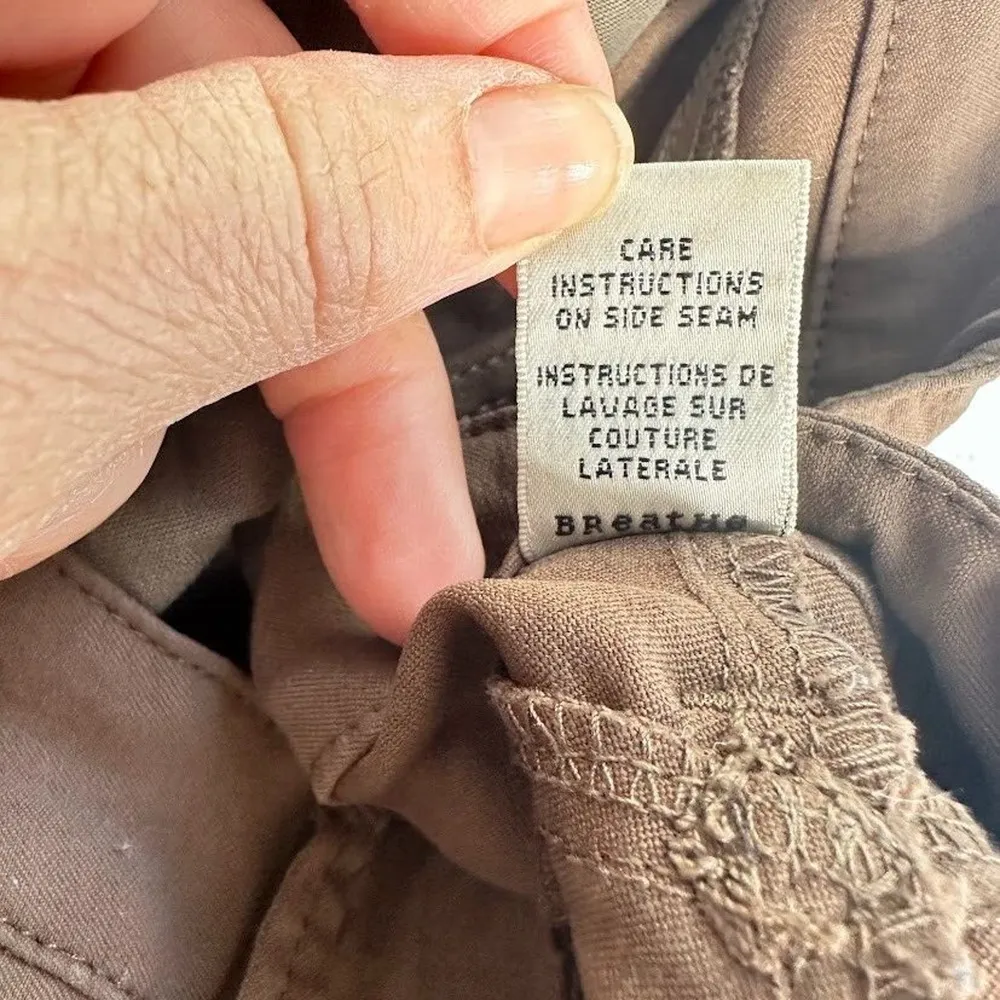 PrAna Womens Breathe Hiking Outdoor Straight Pants Size 8 Brown Nylon Stretch - Image 6