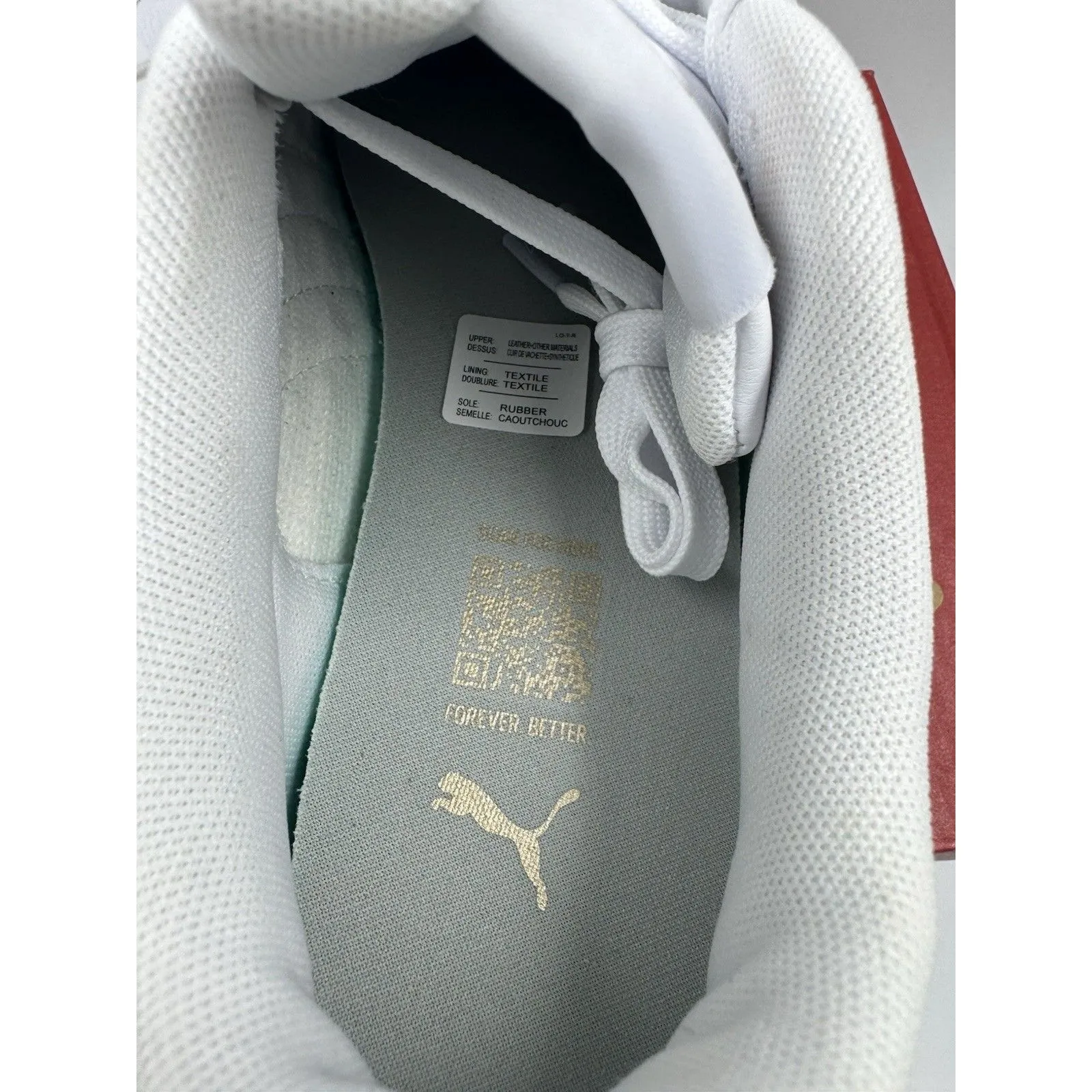 PUMA Court Sneaker, White, Women's Casual Low Top Leather Shoes Size 8 NEW - Image 8