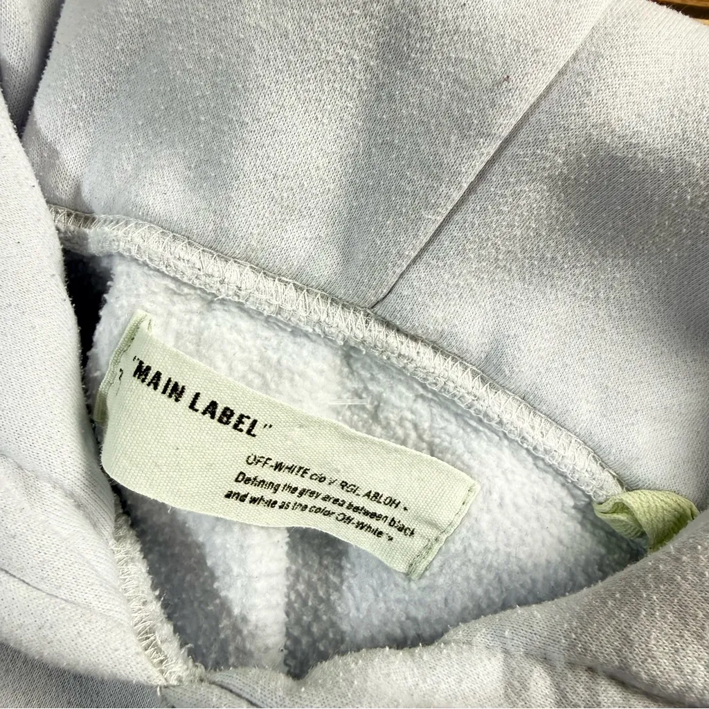 Off-White White and Black Striped Hoodie - Image 8