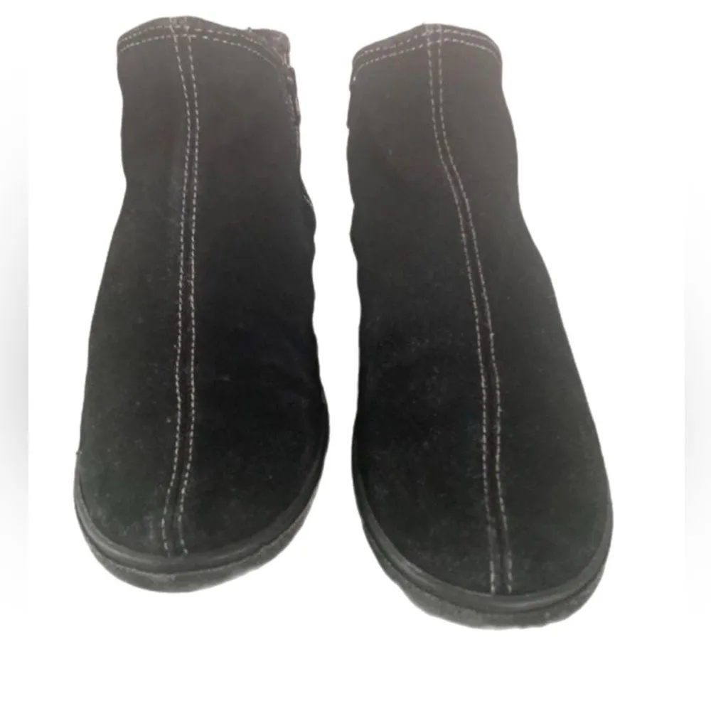 Grasshoppers suede embroidered ankle boots 5.5 Black - Image 4