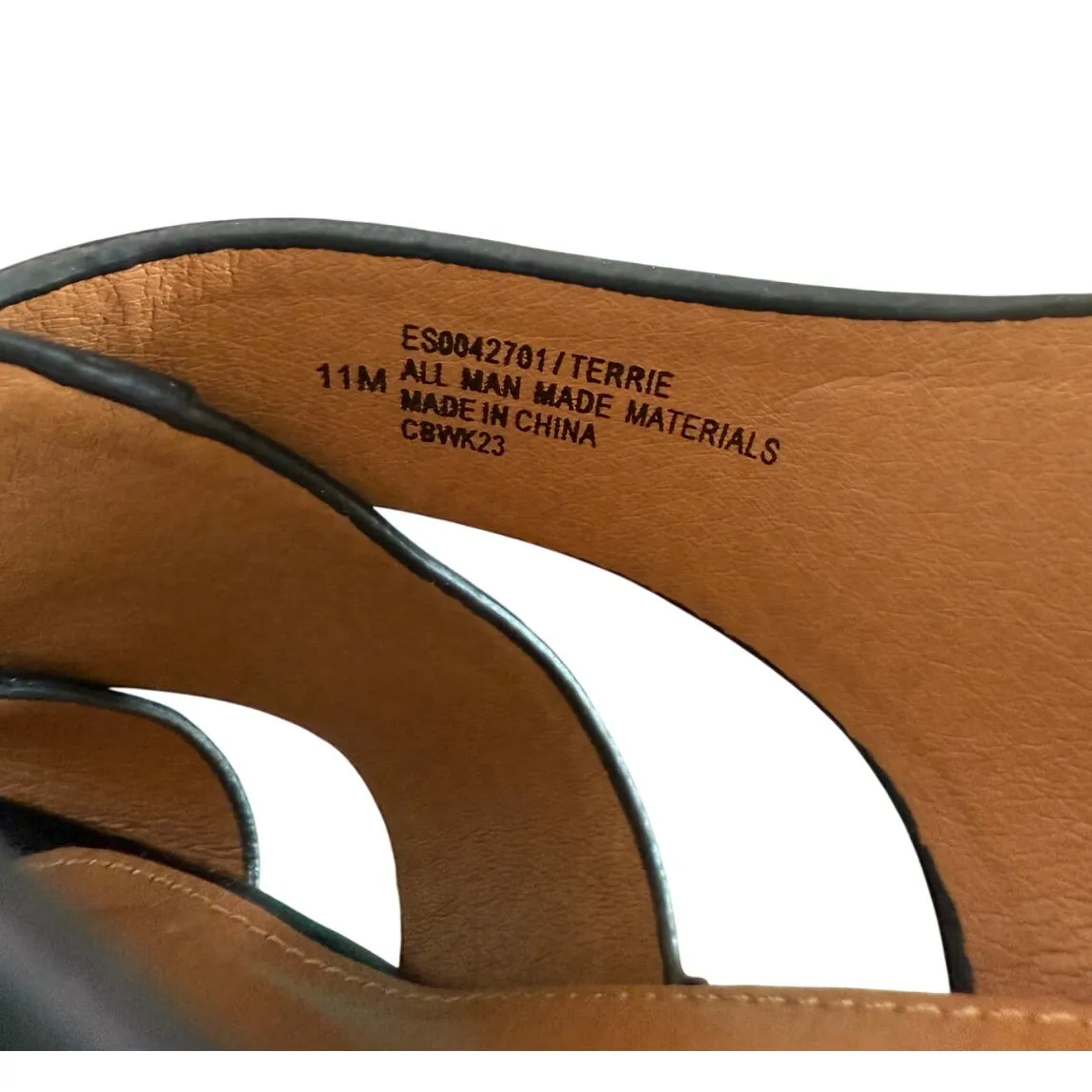 Eurosoft Terrie Block 3" Heel Sandal Wide Strap Leather w/Gold Buckle Accent - Image 5