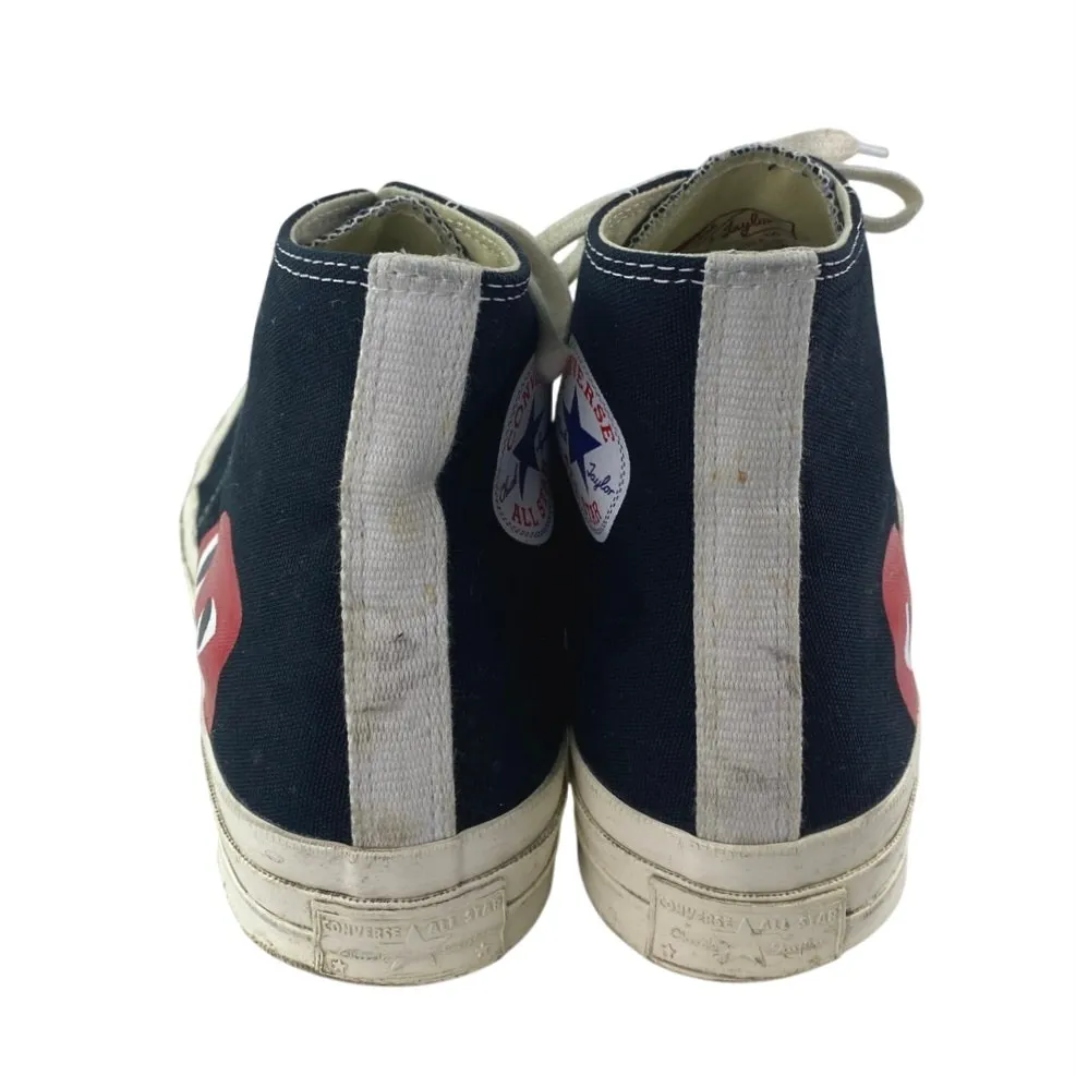 Converse Chuck Taylor x Comme des Garcons Play Womens Black High Top Sneakers 13 - Image 3