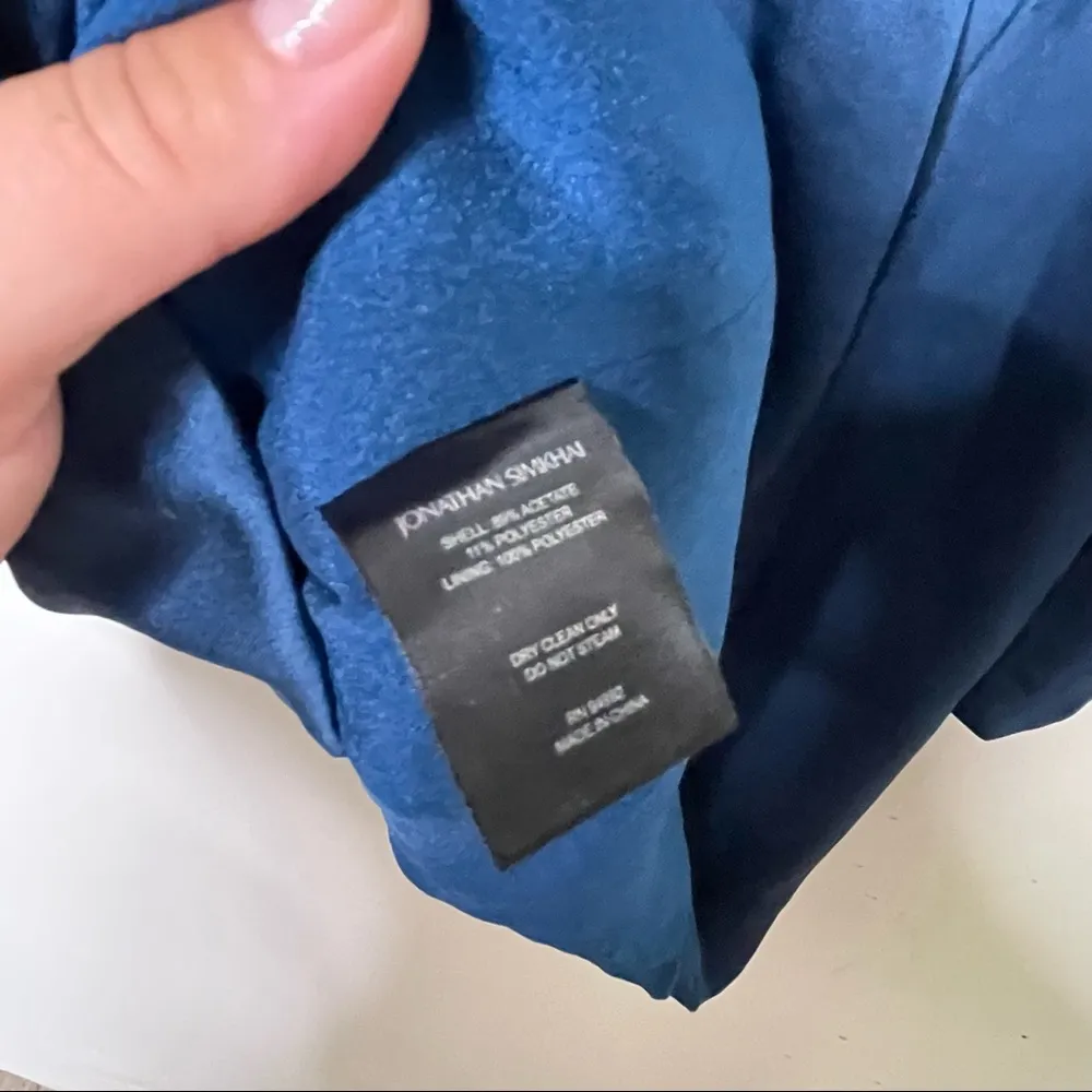 Jonathan Simkhai Jordyn Satin Crepe Mini Dress sz 0 No Belt - Image 12