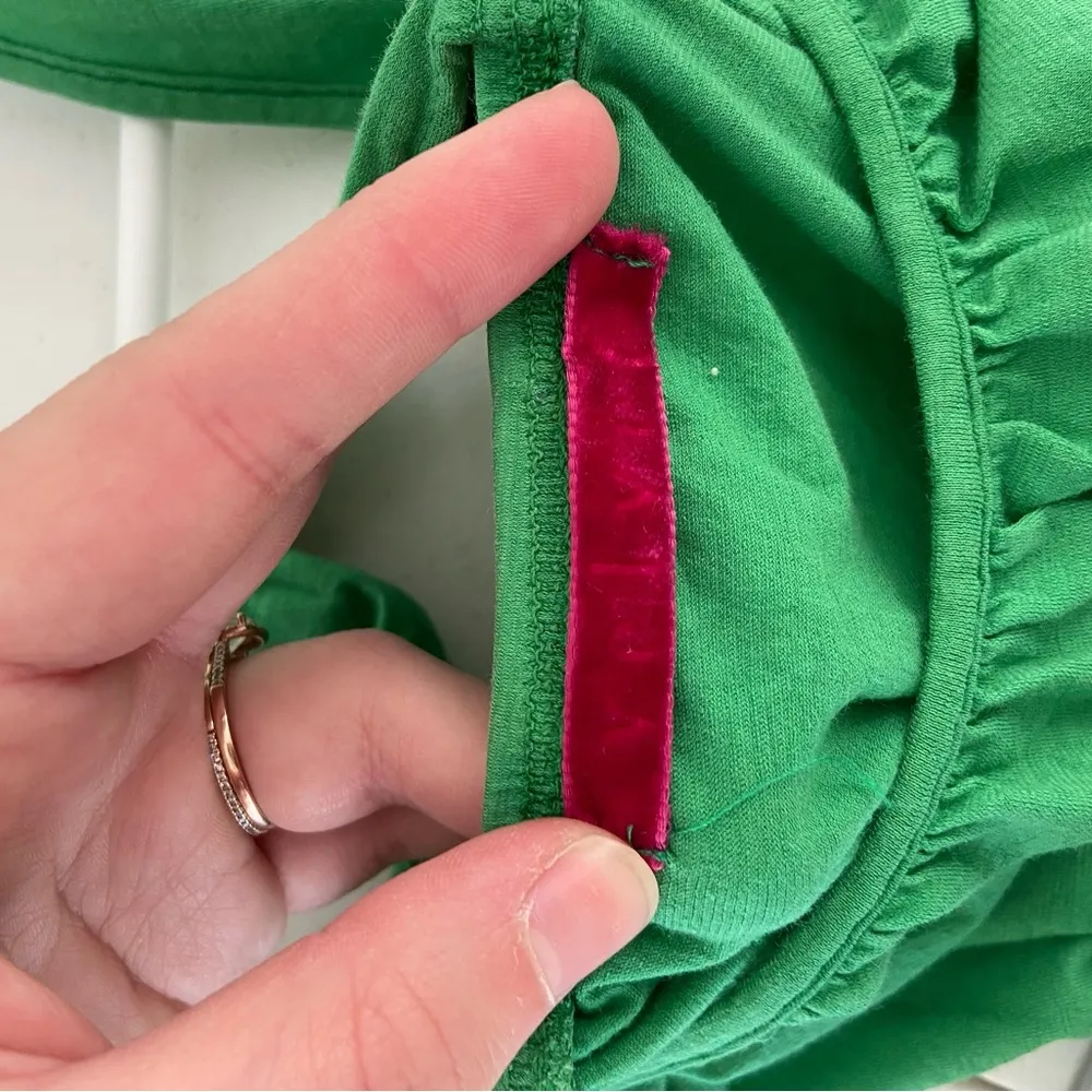 EUC Velvet Anthropologie women's bright green scoop neck braided back tank top S - Image 5