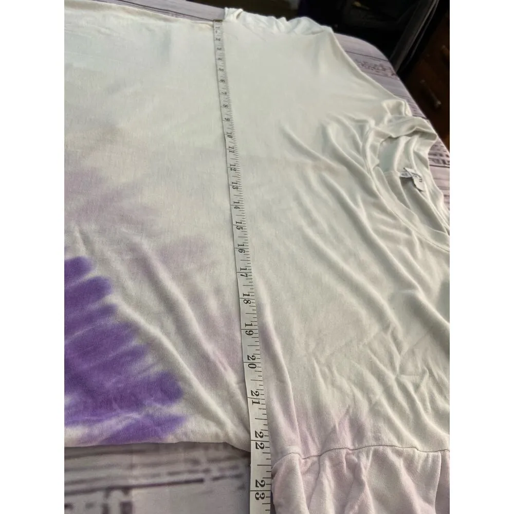 Crown & Ivy Long Sleeve Tie Dye Shirt Women Petites PXL Drop Shoulder Boat Neck - Image 6