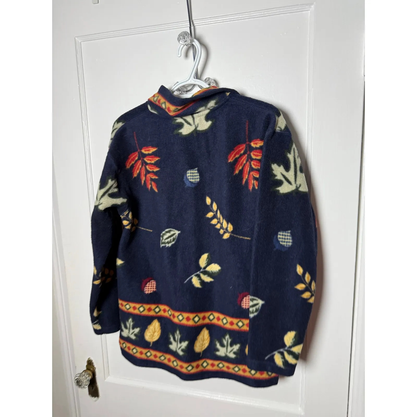 Vintage Fashion Bug Fleece Jacket Blue Scandi Cottagecore Cabincore Goblincore S - Image 7