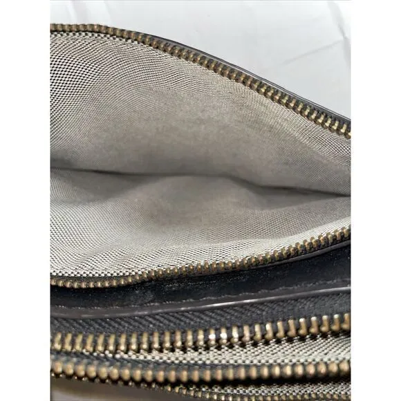 Fossil Campbell Brown Black Leather Small‎ Crossbody Bag With Key 7.5x6x2.5" - Image 8