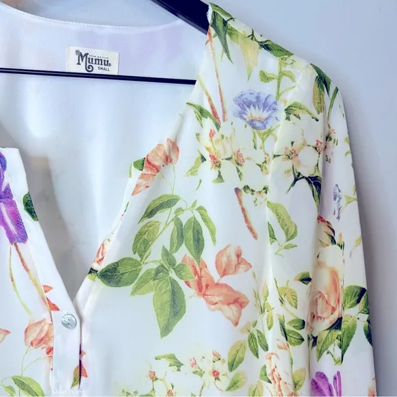 Show‎ Me Your Mumu Long Sleeve Floral Blouse Size S - Image 4