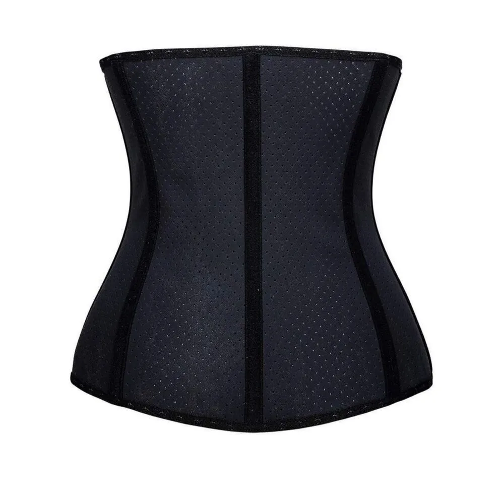NEW Underbust Latex Girdle Waist Trainer Corsets Body Shaper XL Black - Image 2