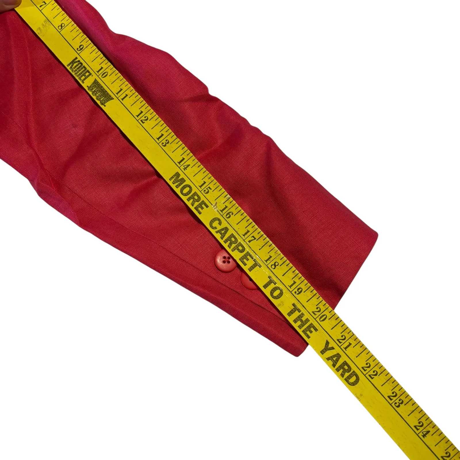 Classiques Entier‎ Petites Med Red Linen Blazer Jacket Business Single Button - Image 7