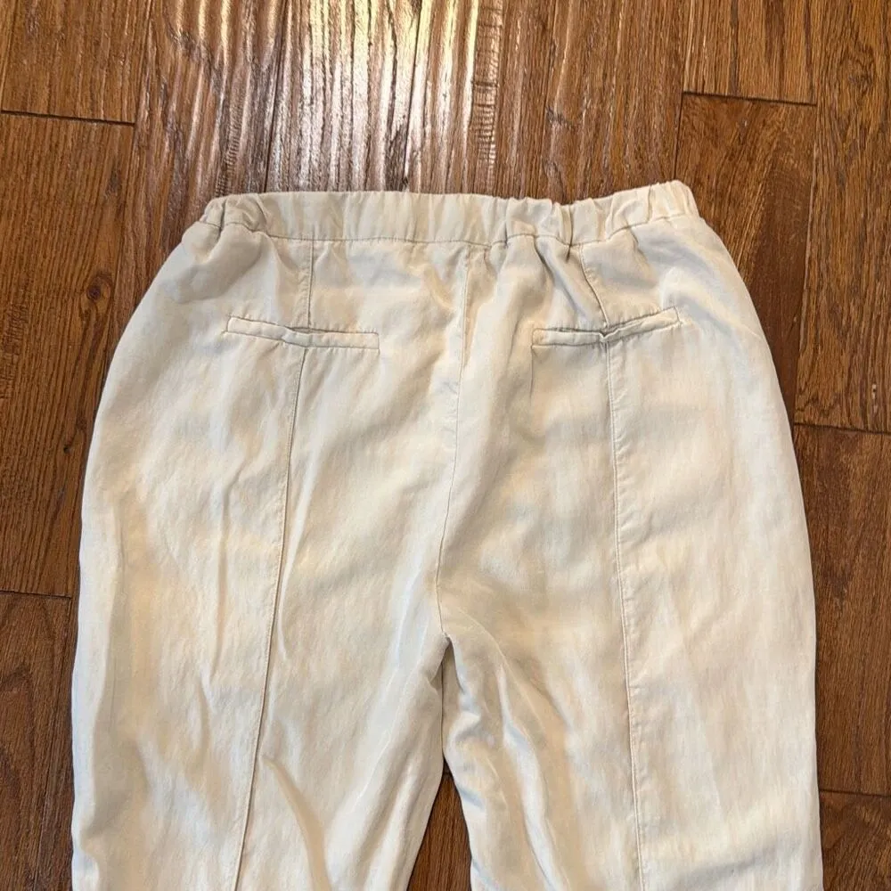 Kobi Halperin Linen blend seam front crop pant M Size M - Image 9