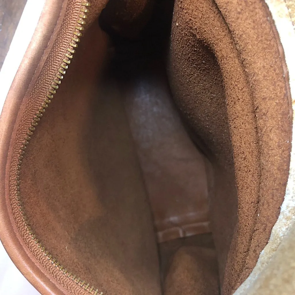 Vintage COACH Legacy Zip Camel Glove-Tanned Leather Shoulder Bag USA 9966 - Image 14