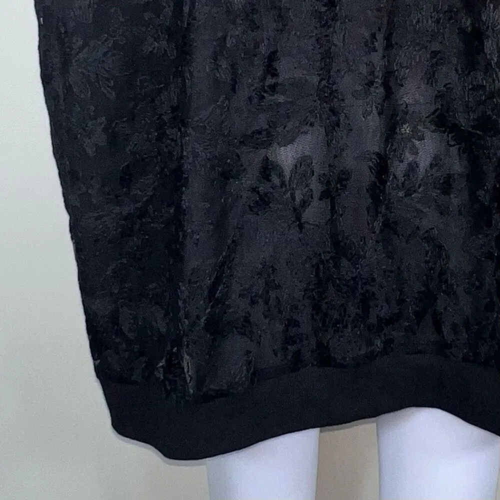 Bloomchic Double Lace Varsity‎ Jacket Black Size 26 - Image 11