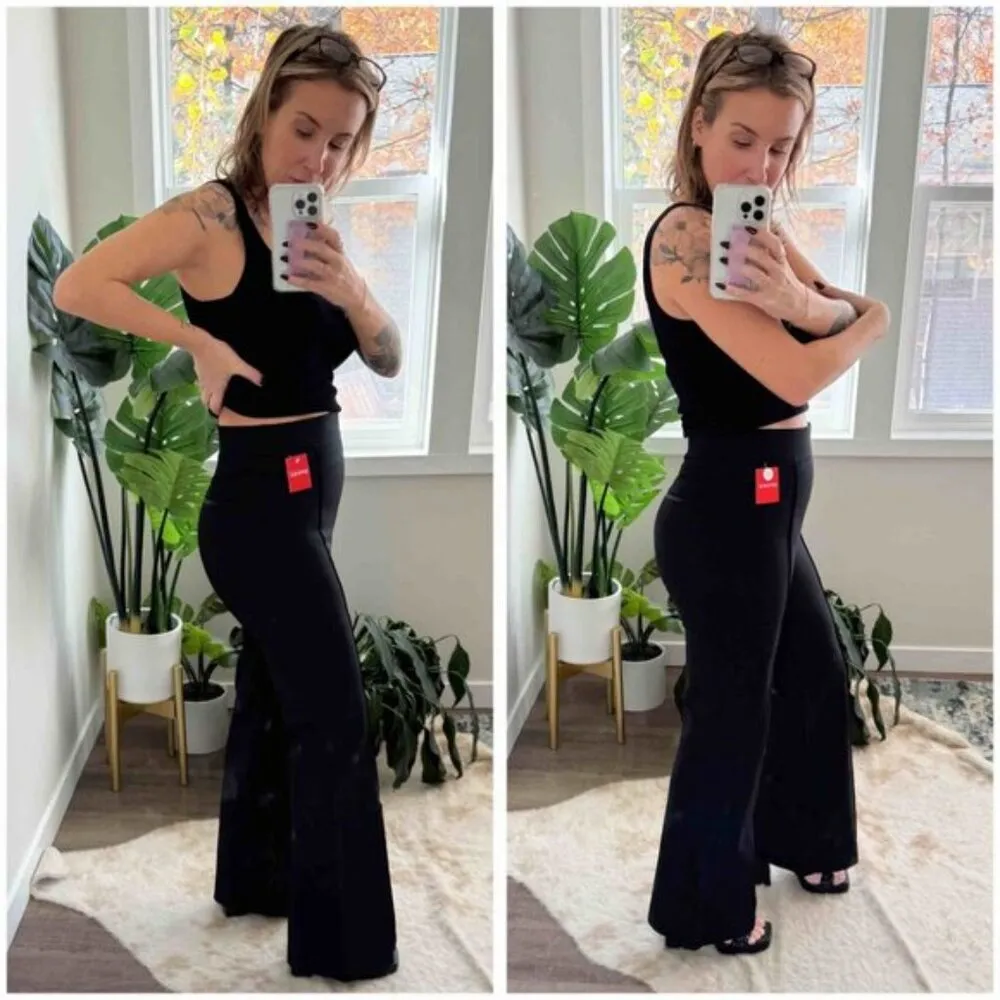 SPANX SPANXsmooth PerfectFit Ponte Flare Pants in Classic Black Size Medium - Image 13