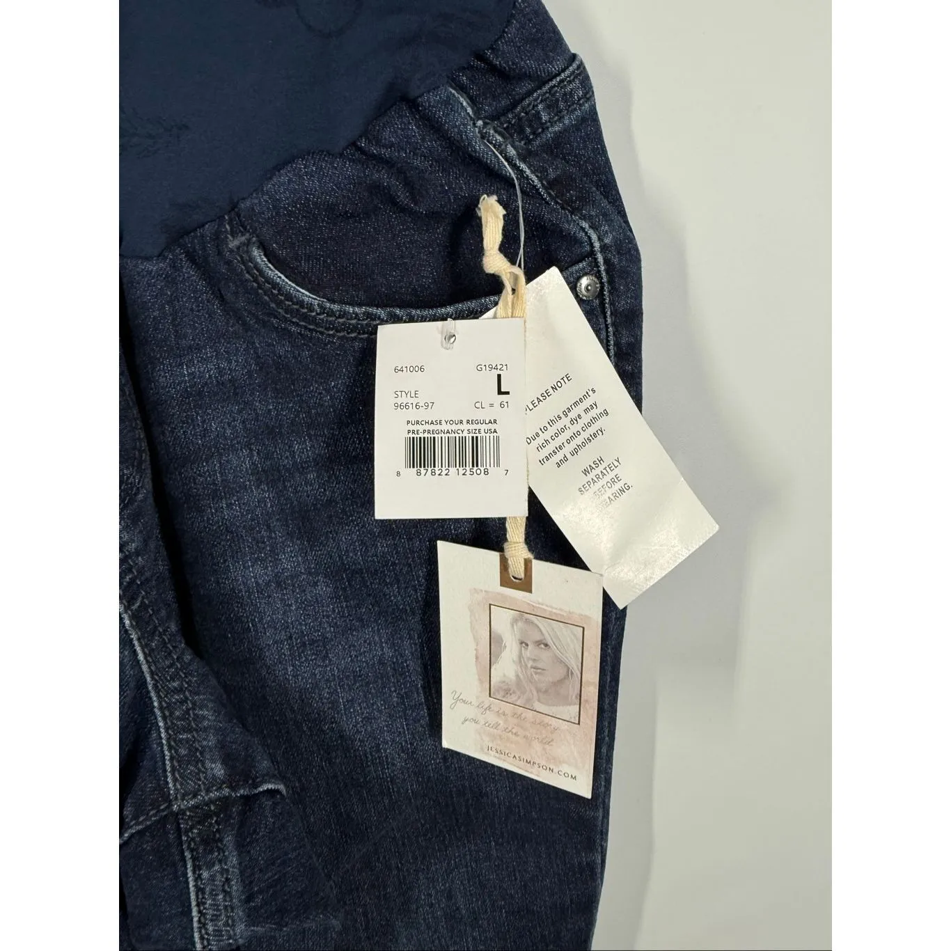 Jessica Simpson Maternity jean size large NWT - Image 2