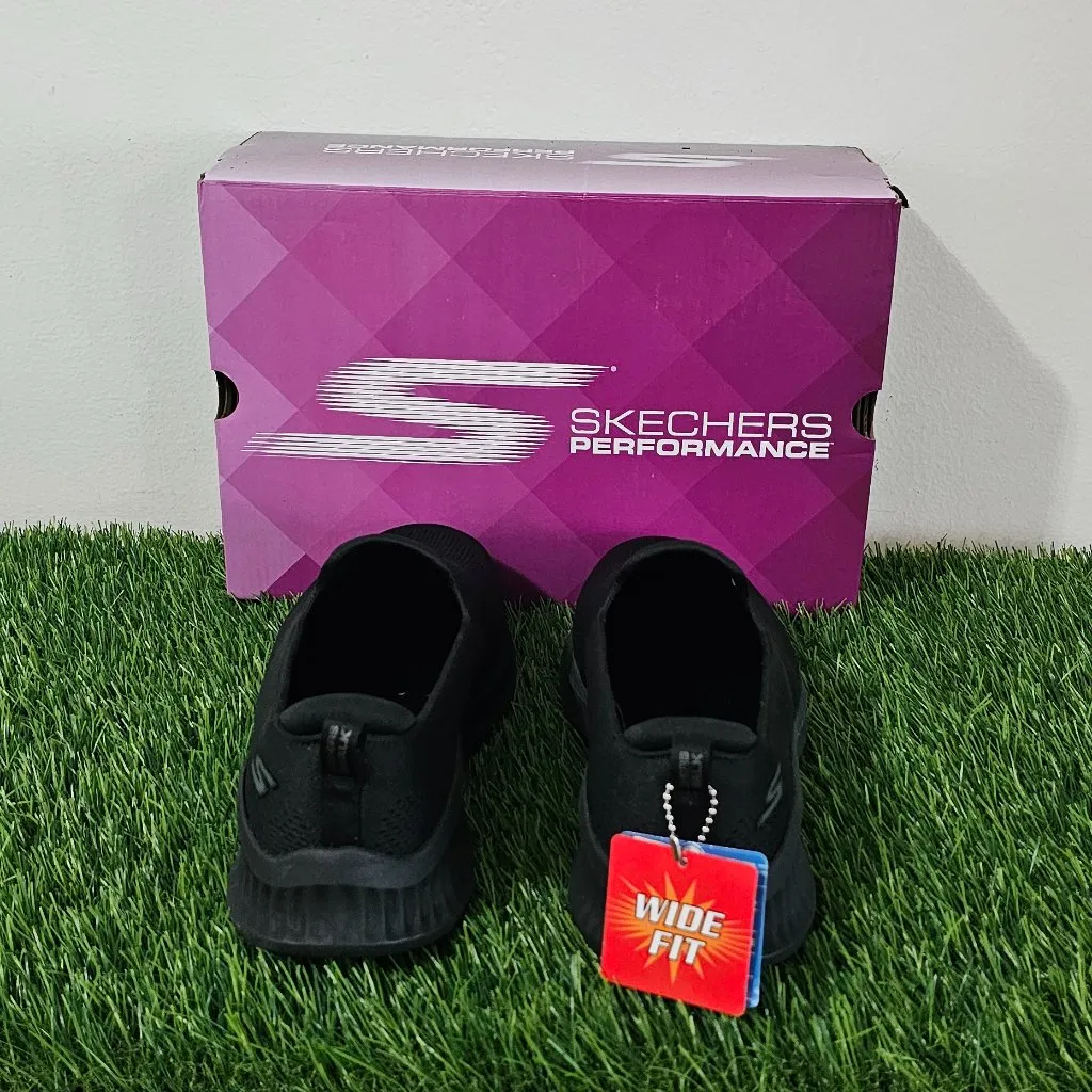 Skechers Go Walk Now Demi Slip-On Sneaker - Women Size 8.5 Wide - Black -125645W - Image 5