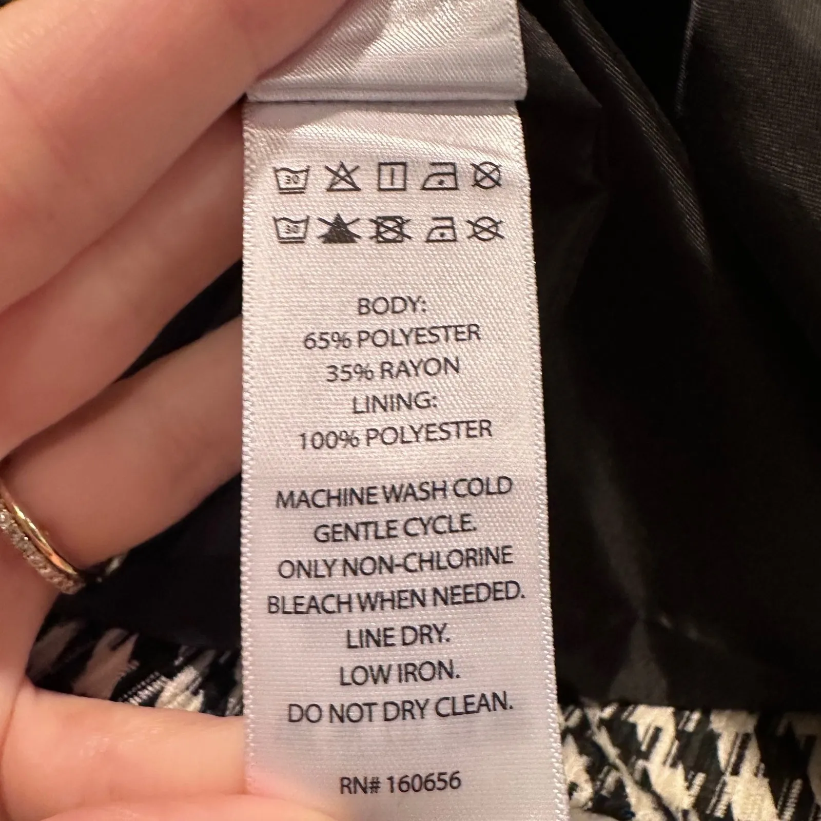 Sincerely Jules Black White Houndstooth Open Vest Size Small - Image 5