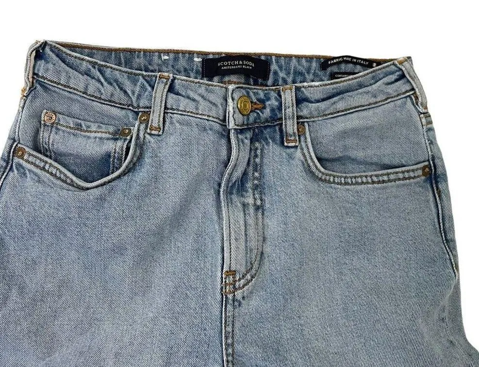 Scotch & Soda High Rise Ankle Kick Flare Jeans Medium Wash Stretch Denim size 27 - Image 2