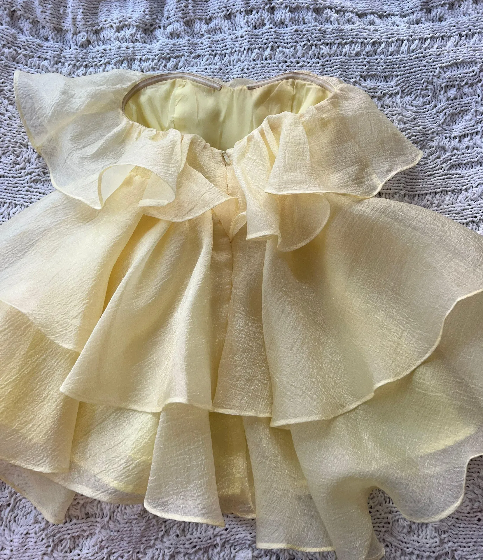 Yellow baby doll mini dress - Image 3