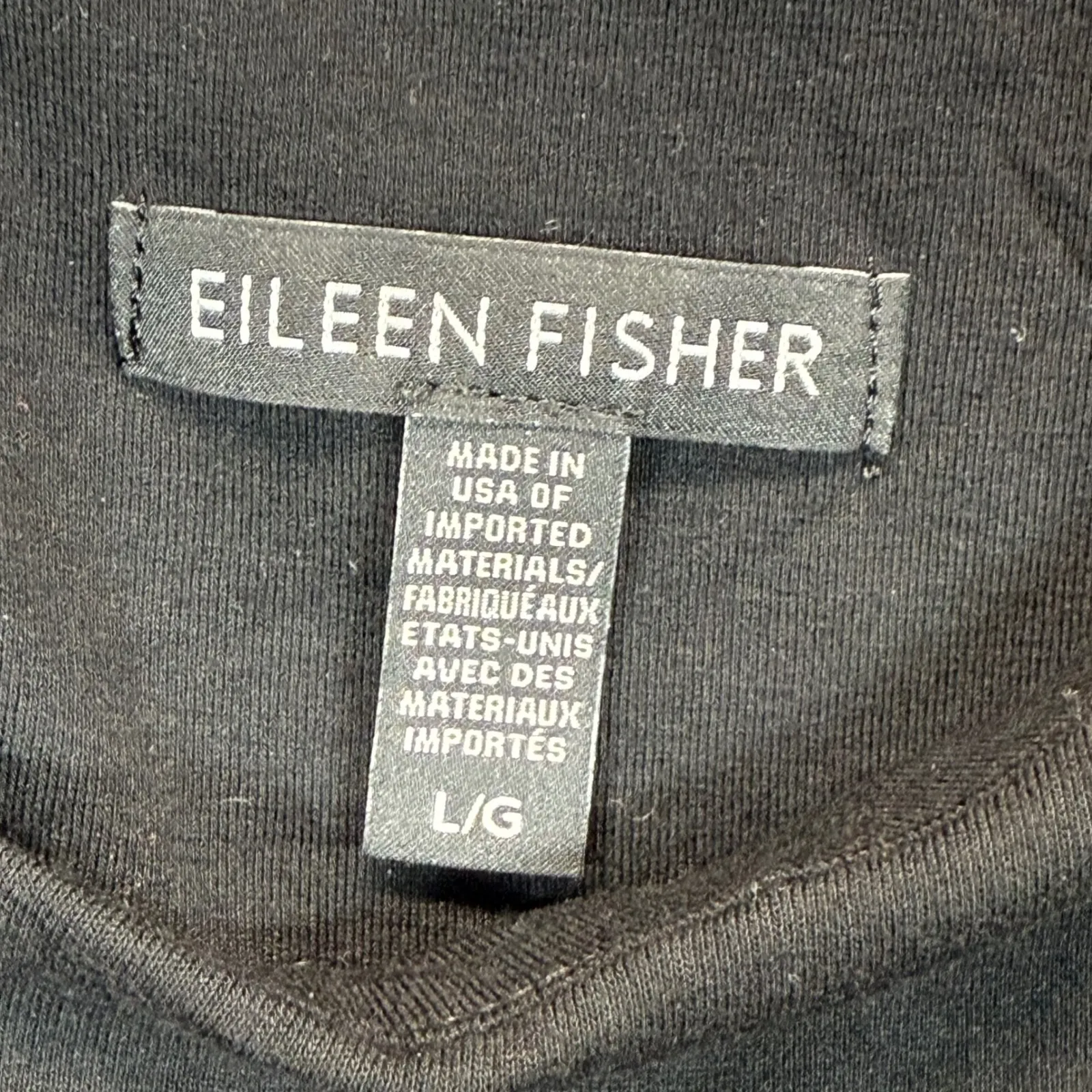 Eileen Fisher Jumpsuit Wide Leg Sleeveless Black USA Made Size‎ L - Image 9