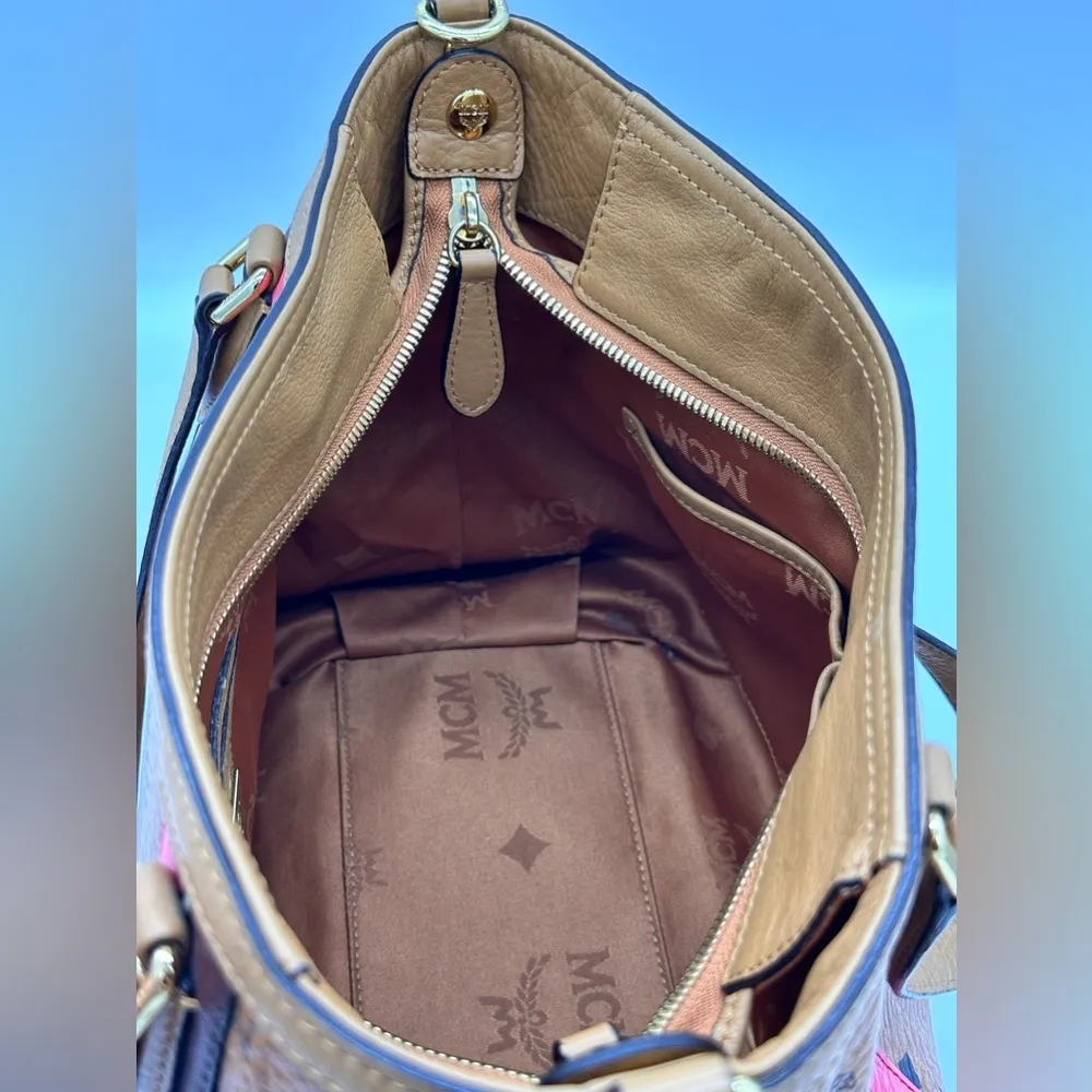 MCM COGNAC TWO WAY TOTE BAG MEDIUM - Image 5