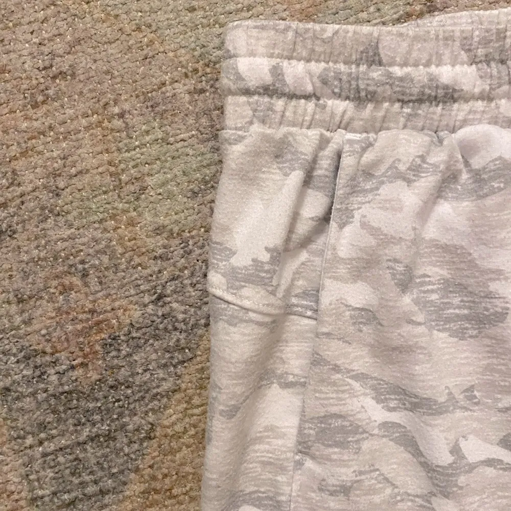 RBX French Terry Gym Drawstring Waist Camo Shorts White Size 2X - Image 7