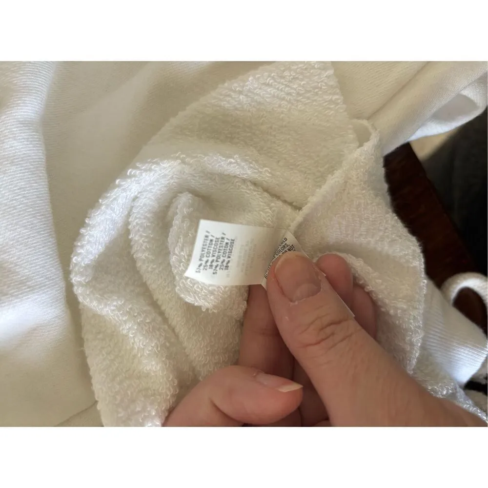 Aerie white lace up long sleeve pullover size XS - Image 3