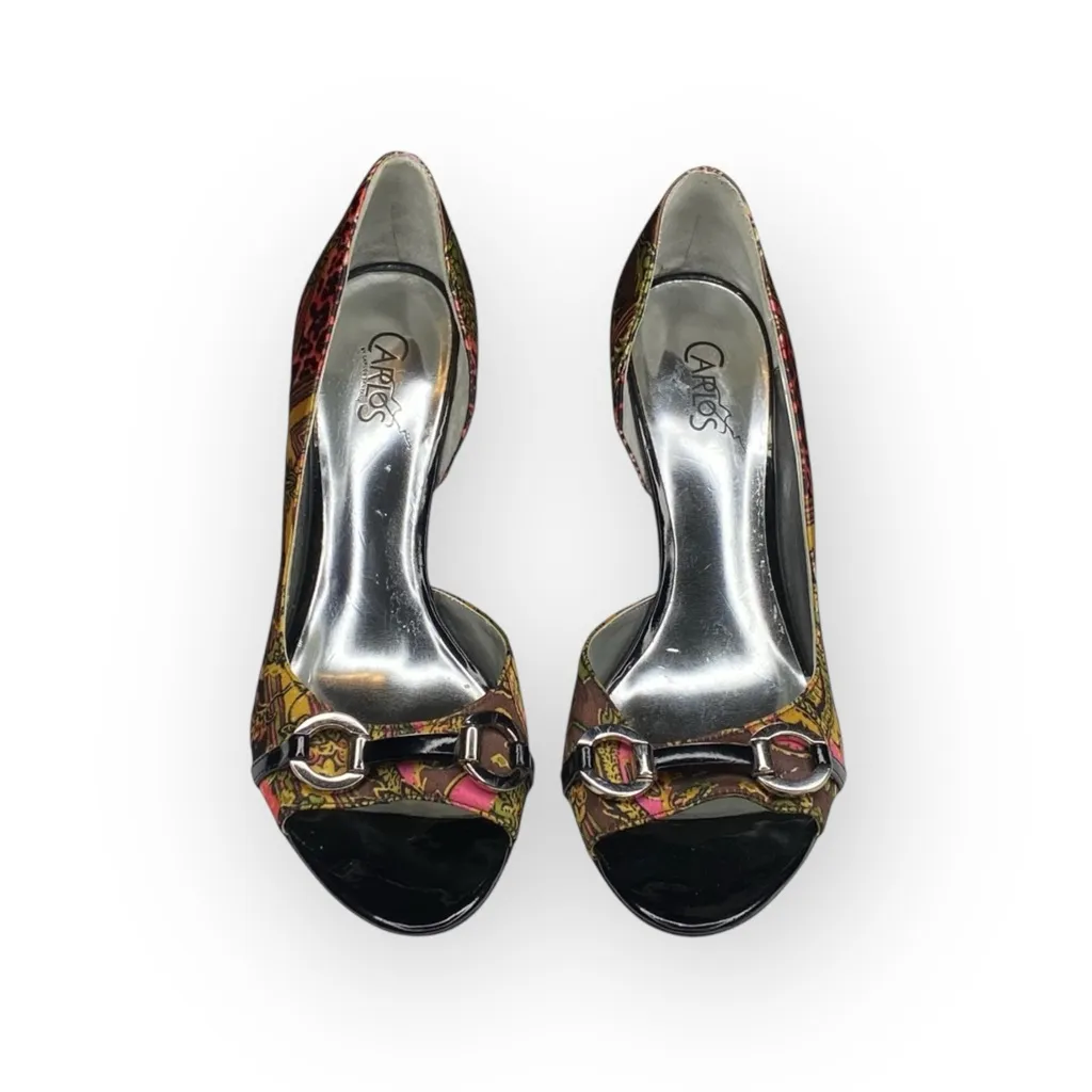 Carlos Santana ༄ Roulette Printed D’Orsay Peep Toe Horsebit Pumps ༄ Leopard Mix - Image 6