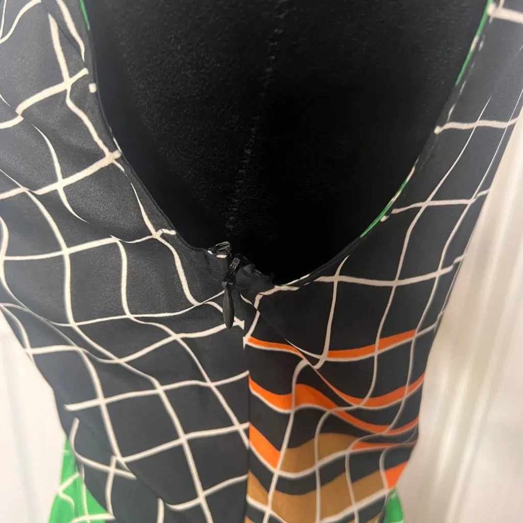 Anthropologie Eva Franco Grid Print‎ Multi-colored Dress Size Large NWT - Image 13