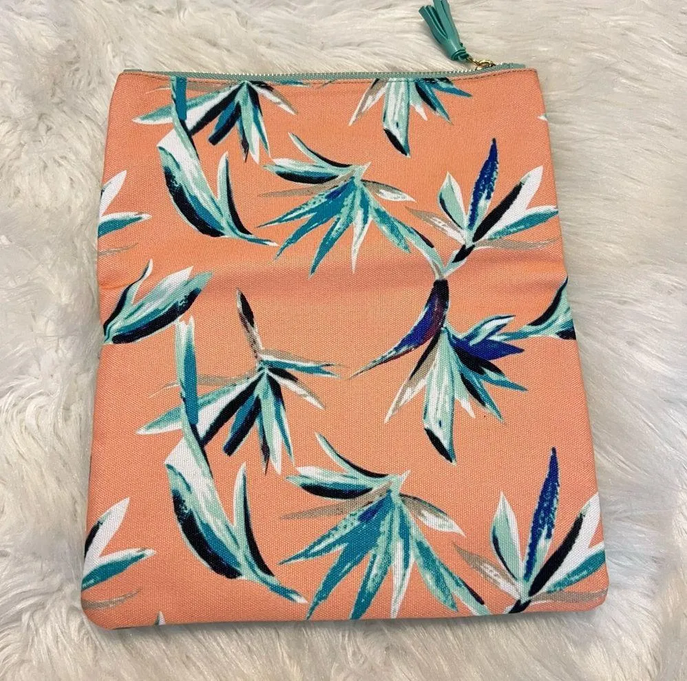 Rachel Pally Canvas and Vegan Leather Fold Over Clutch Travel Bag Tablet Case - Image 2