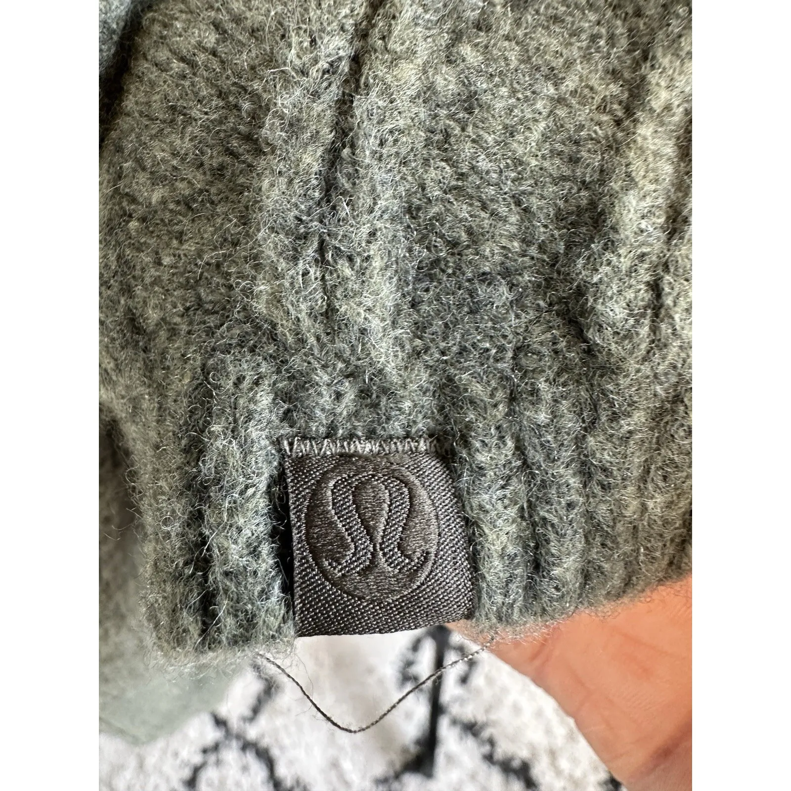 Lululemon Twin Rib Sweater Wrap Cardigan XS/S Olive Green‎ Wool Blend Knit NWT - Image 5
