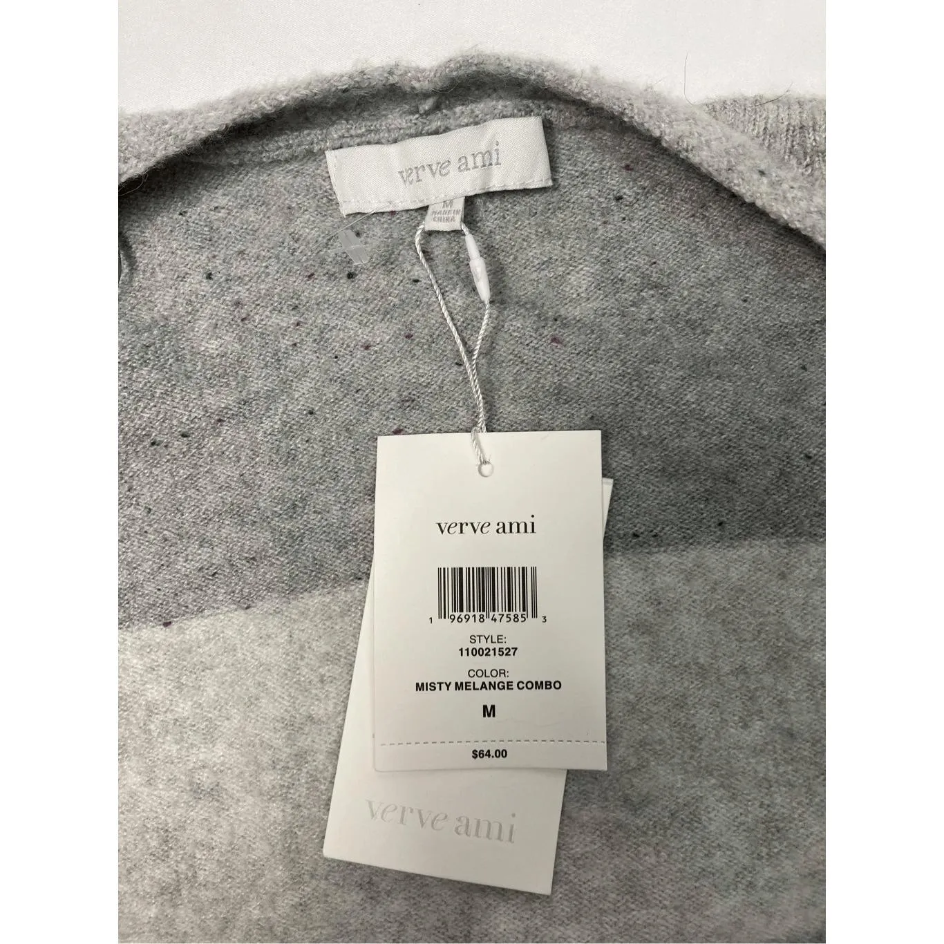 Verve Ami Gray‎ Cardigan with Large Stripes M - Image 3