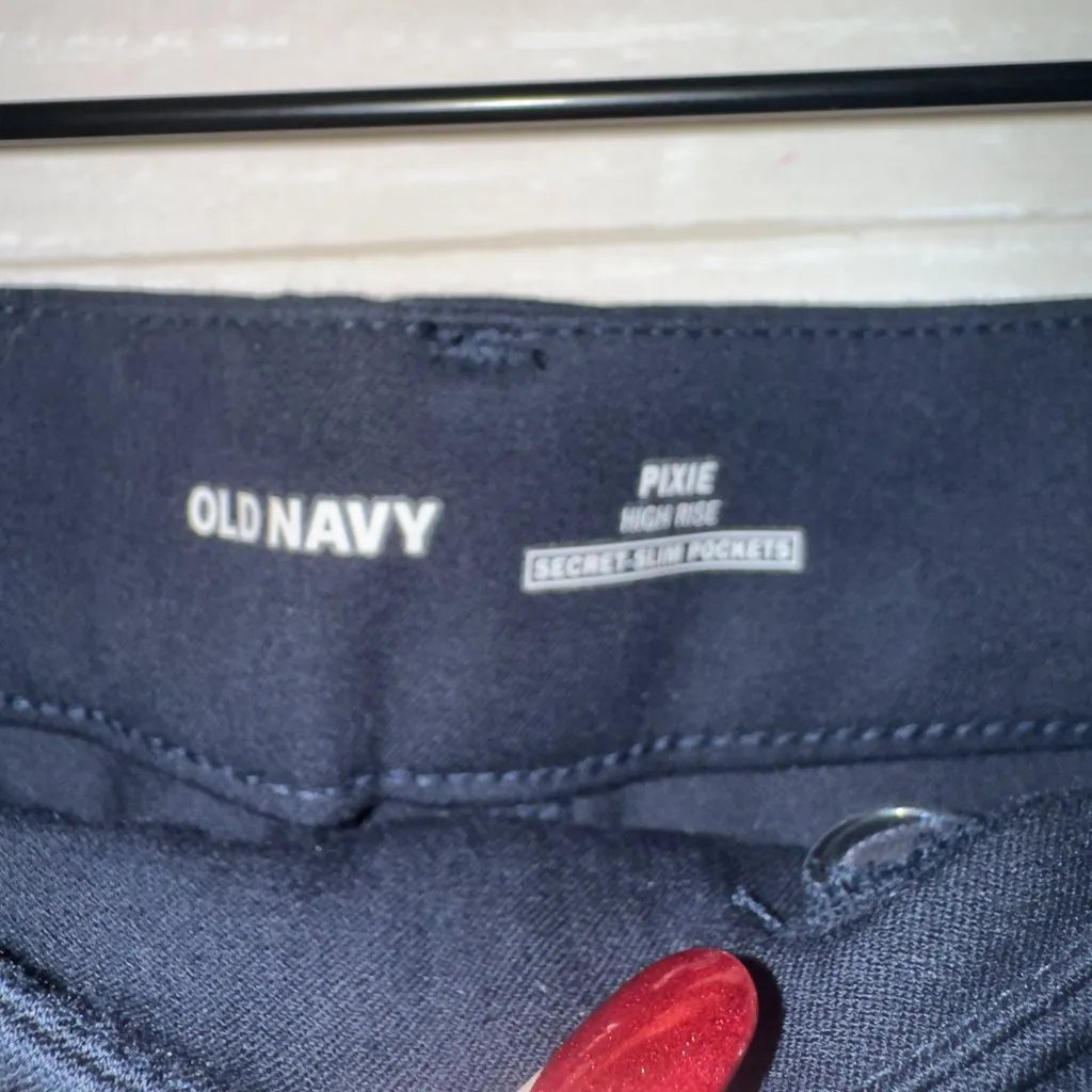 Old Navy NWT Women's Size 4 Blue High Rise Ankle Length Pixie Pants - Image 5