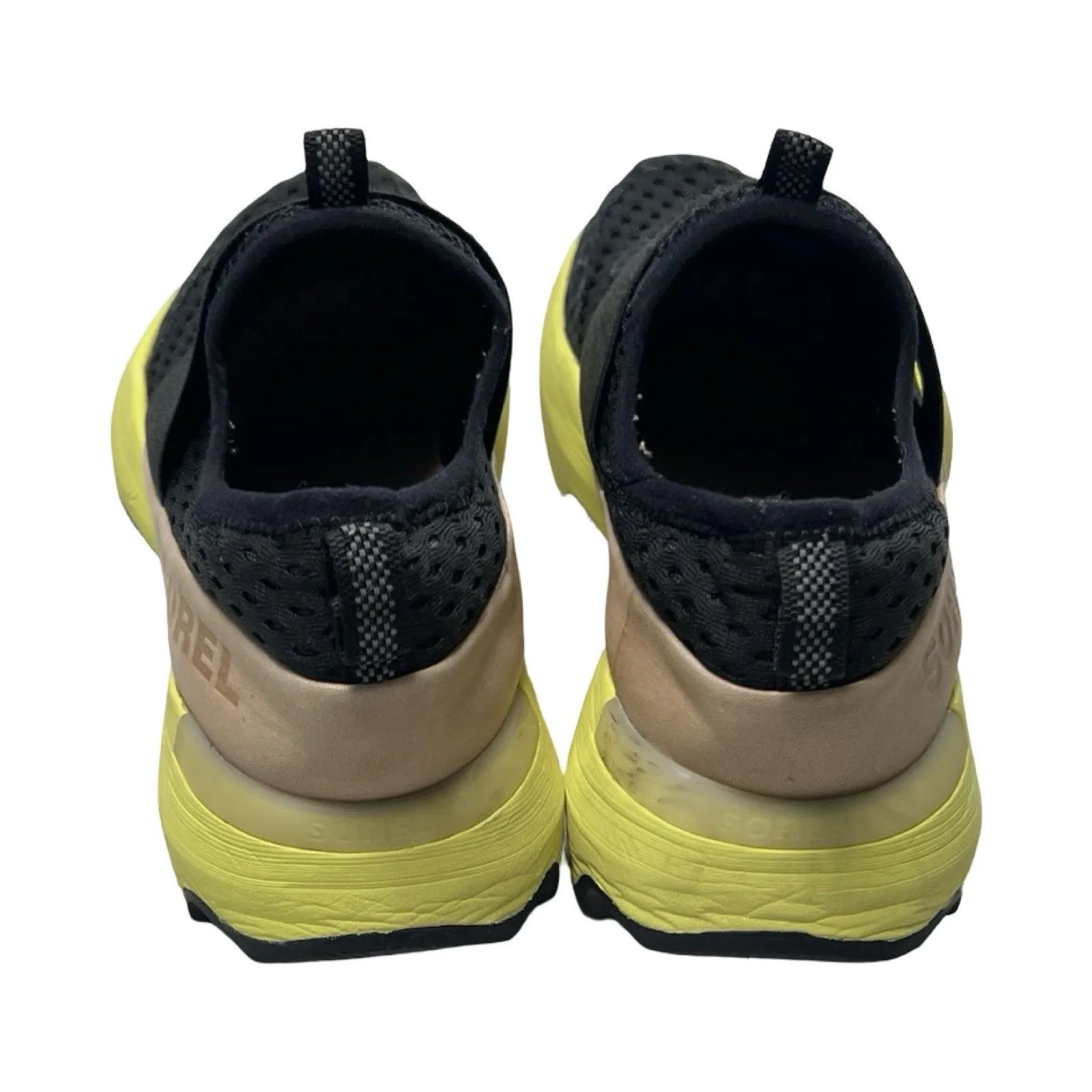 Sorel Womens Kinetic‎ Impact II Strap Sneaker Black Tan Neon Size 8.5 Athleisure - Image 2