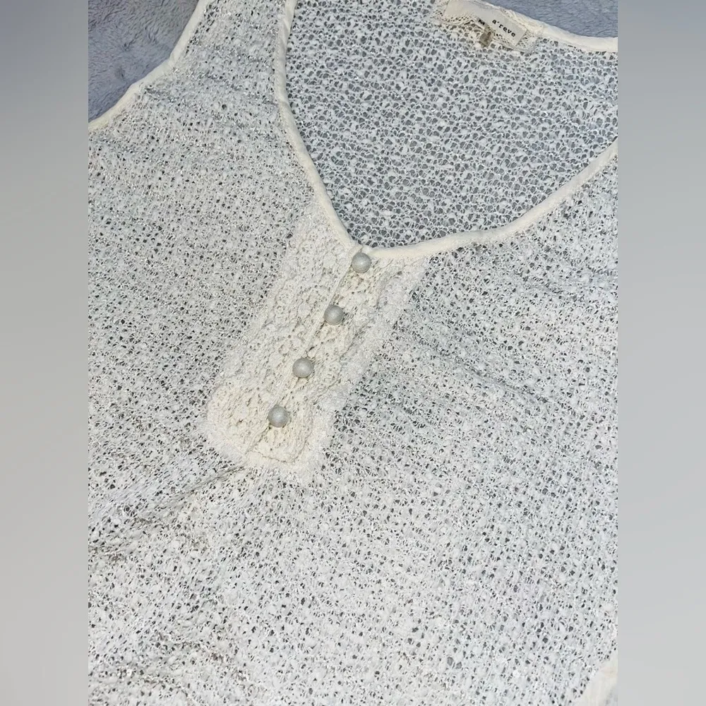 Anthropologie A’reve Lace Top sz M - Image 5