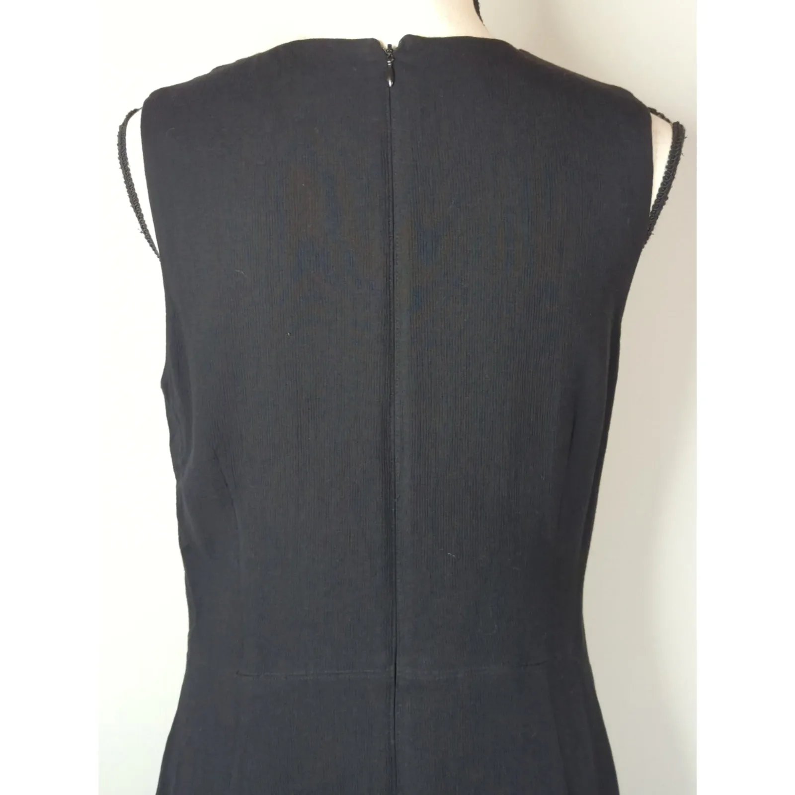 Theory Black Fit And Flare Dress Women's Size 10 Career Wear Preppy Academia - Image 5