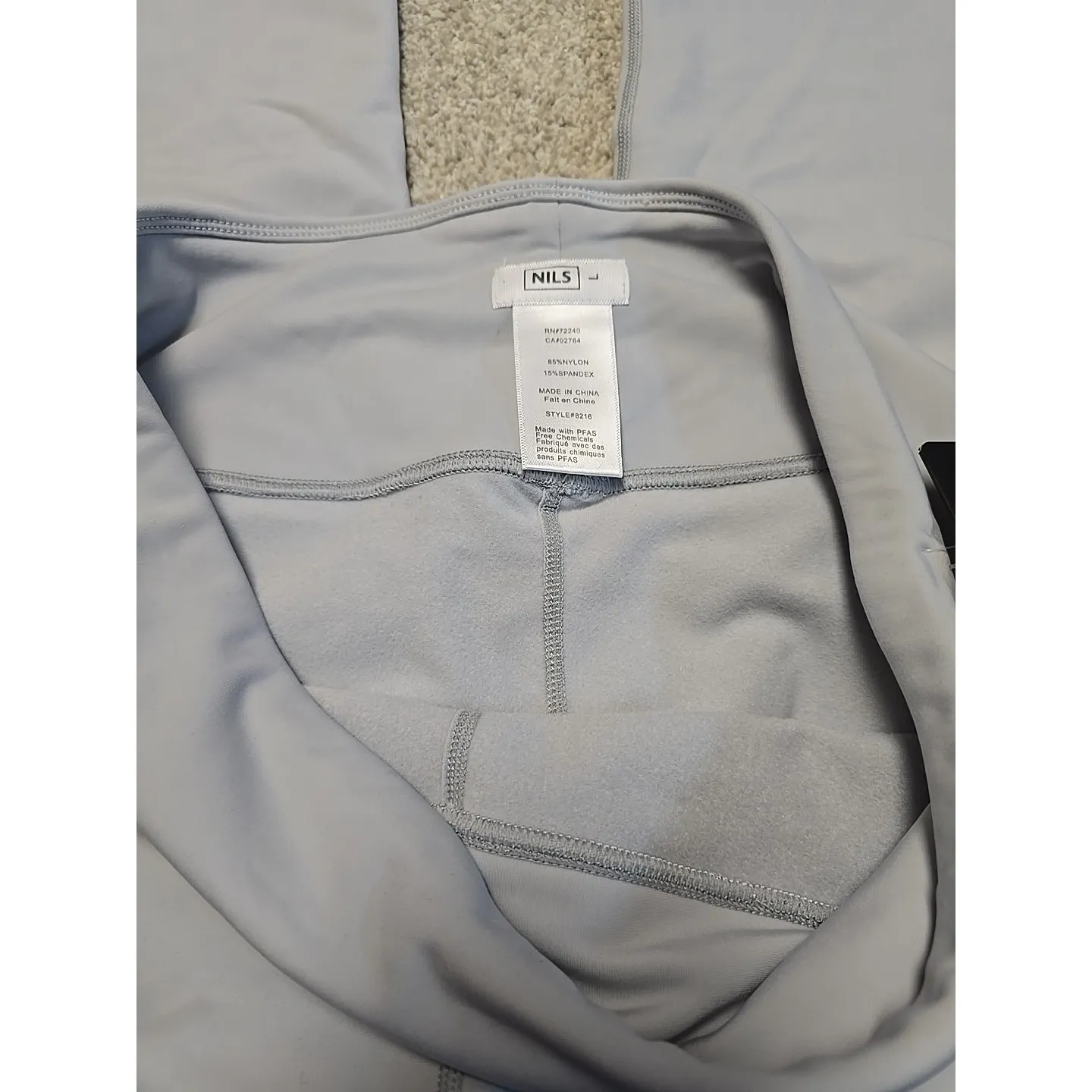 Nils Womens Lindsay Full Length Fleece Lined Baselayer Leggings Silver Sz L Ski Size L - Image 7