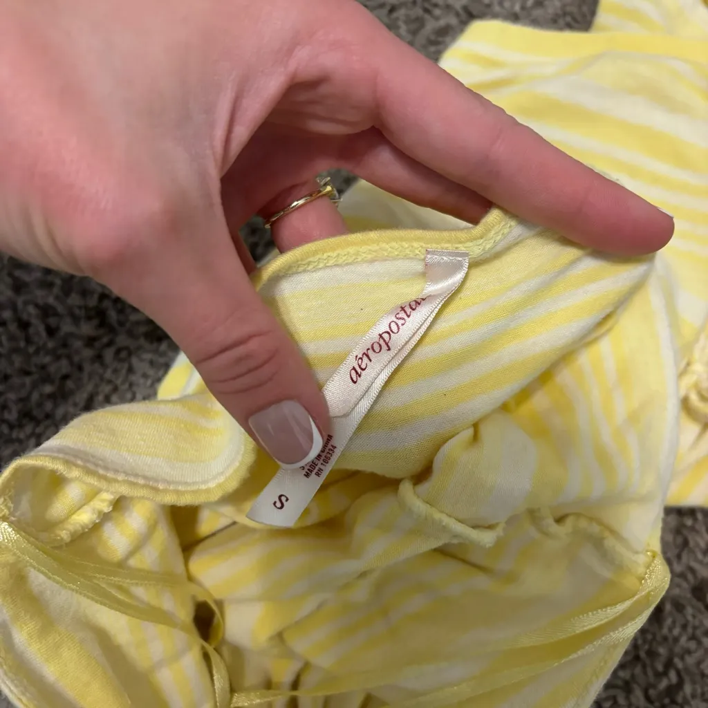 Aeropostale Y2K Stripe Halter Tank Top - Image 4