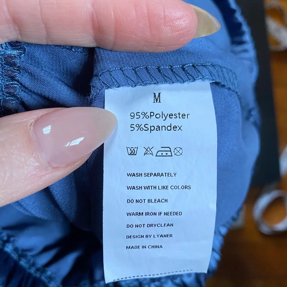 Satin Pajama Set*Blue Blue Size M - Image 2