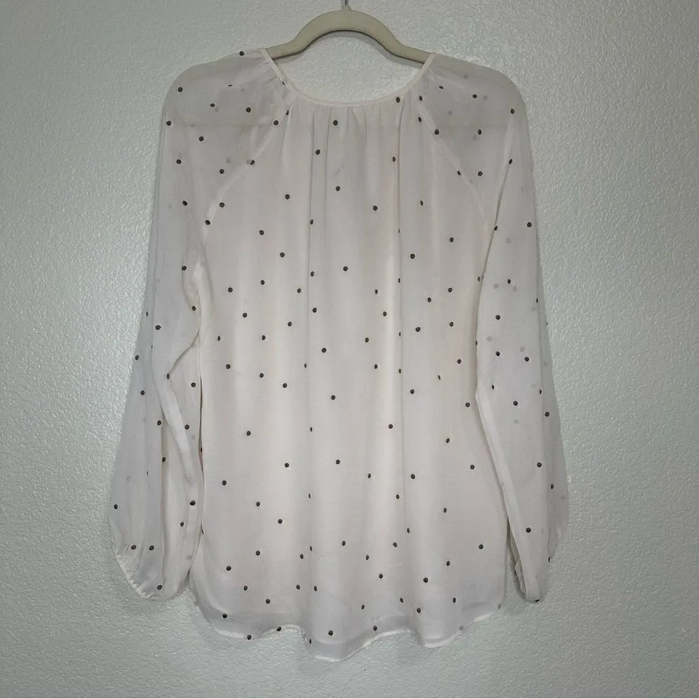 Gentle Fawn Cream Sheer Long Sleeves Blouse Top - Image 5