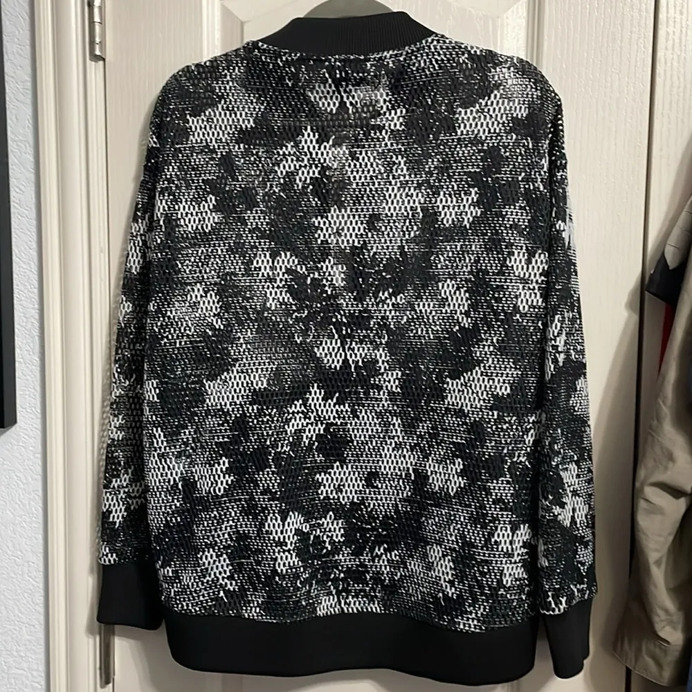 💖 Ivy Park Oversized Floral Mesh Bomber Jacket - Image 3