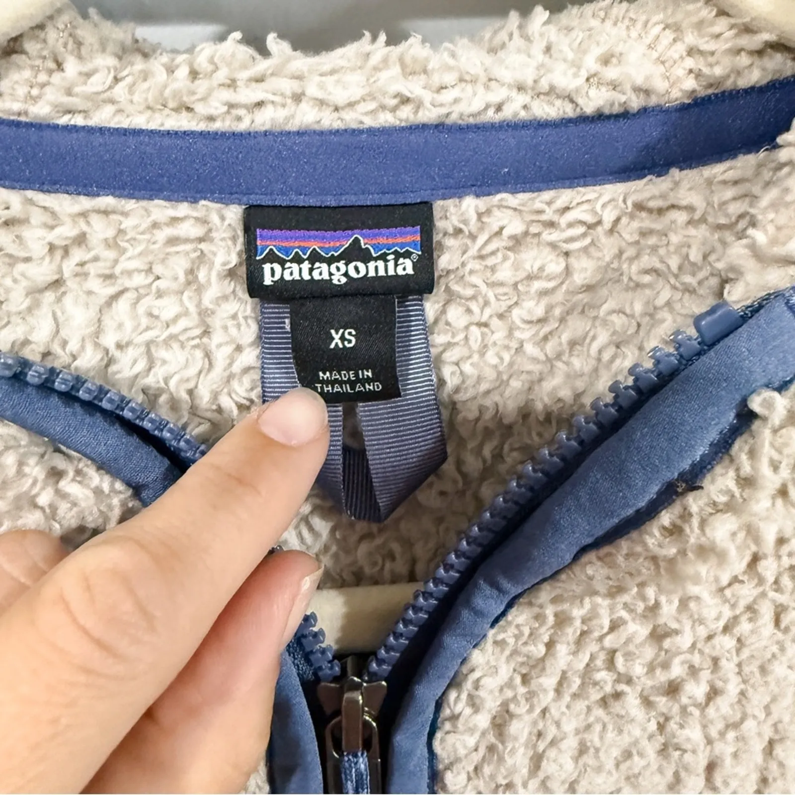 Patagonia Los Gatos Hooded Fleece Pullover XS Khaki Cozy Quarter Snap EUC - Image 2