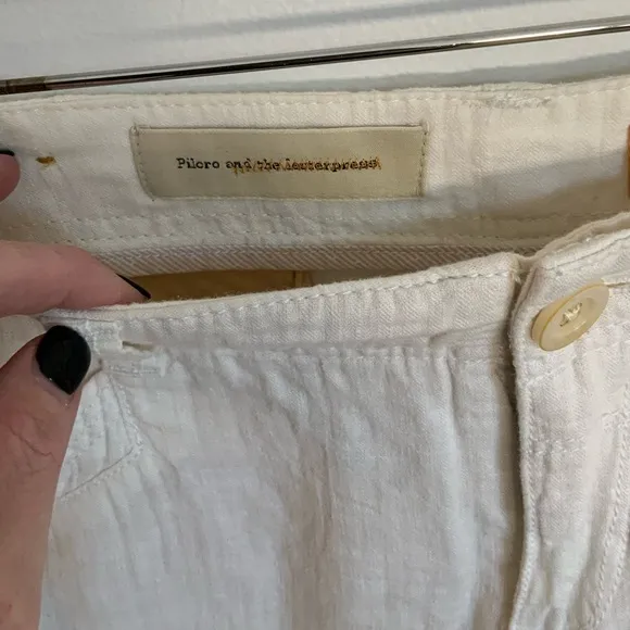 PILCRO - ANTHROPOLOGIE WOMEN'S‎ WHITE SOLID FLARE HEM PANTS - Image 2