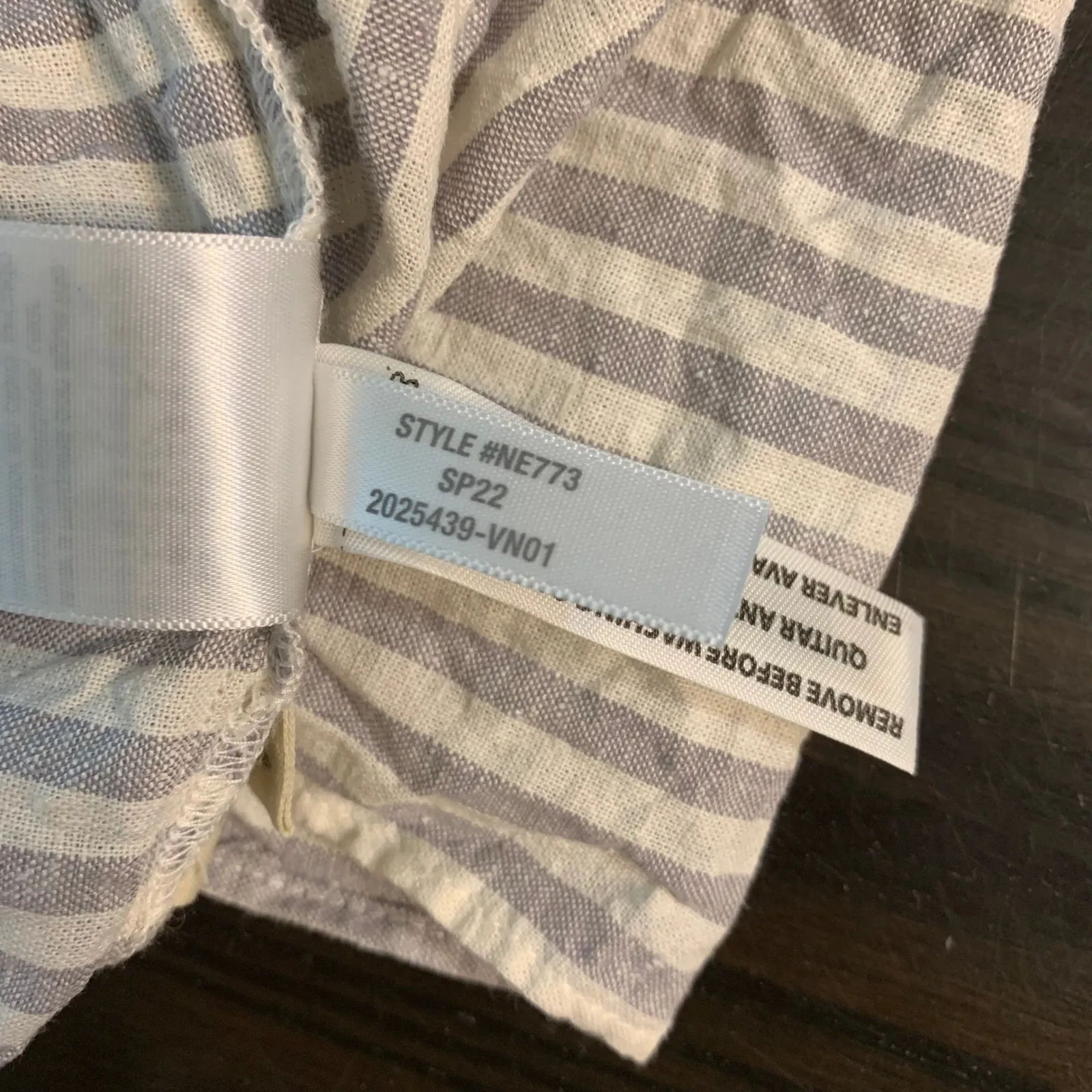 J Crew Striped Tiered Boho Maxi Long Dress Hemp Blend Square Neck Natural Fibers - Image 6