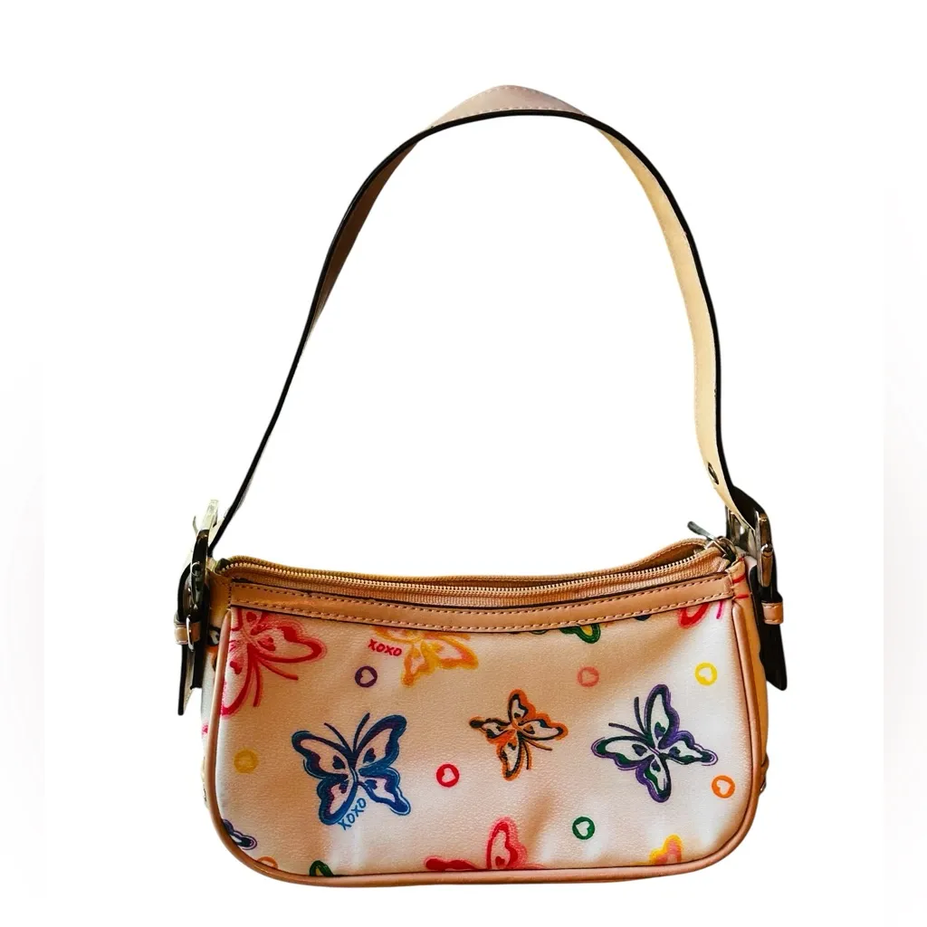 Vintage XOXO Y2K Butterfly All Over Print Mini Baguette Bag Buckle Strap Grunge - Image 11