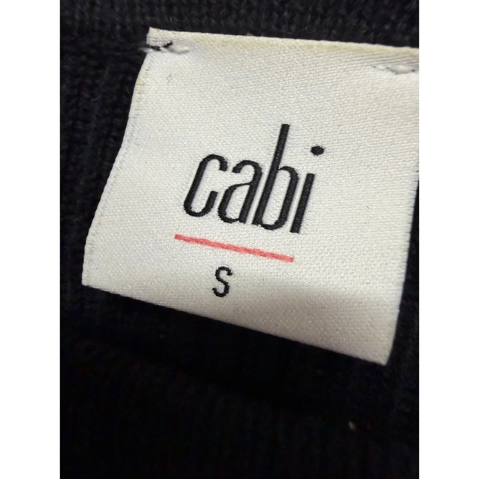 Cabi Sweater Womens Small Black Crop Ribbed Knit Hi Low Pullover Classic - Image 5