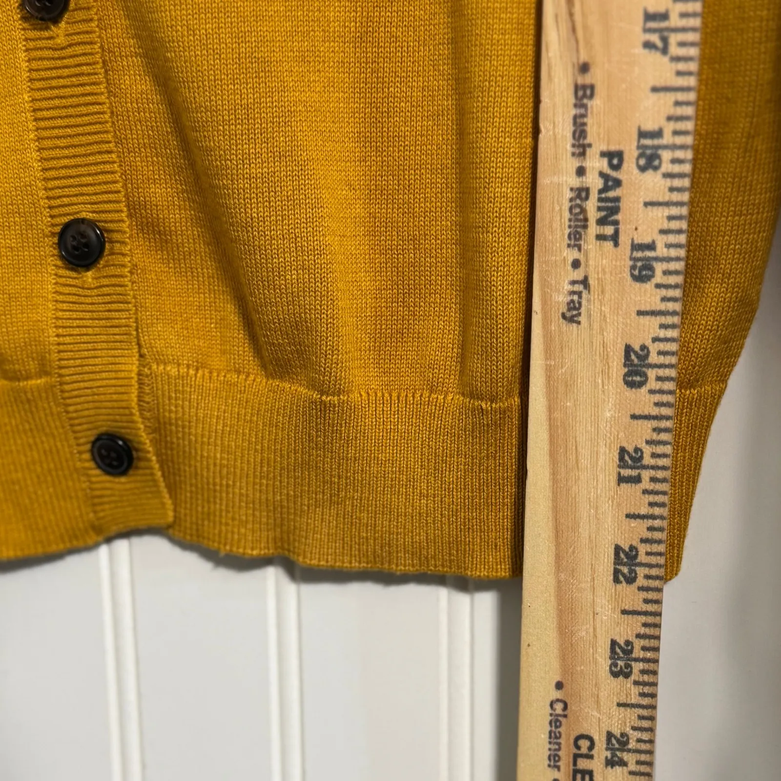 ModCloth Womens Cardigan M Mustard Yellow Owl Book Poetcore Dark Academia - Image 6