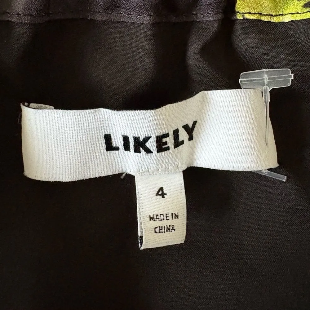 Likely Floral Off-the-Shoulder Blouse Flowy Size 4 Feminine Loose Black - Image 3